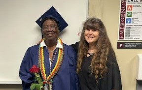 Margaret Pudo, HSE graduate, with her teacher, Paige Rans