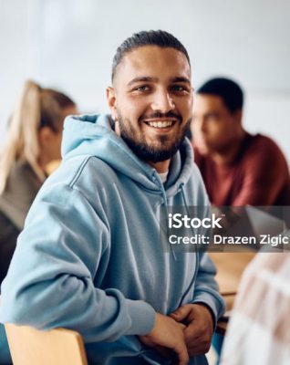 Students listening to classroom lectures
