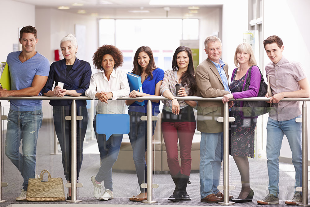 Photo showing sample ages of people who benefit from the program